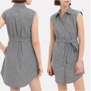Frame Gingham Sleeveless Shirt Dress SZ S NWOT